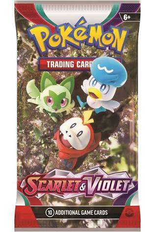 pokemon base set S&V booster pack trading cards