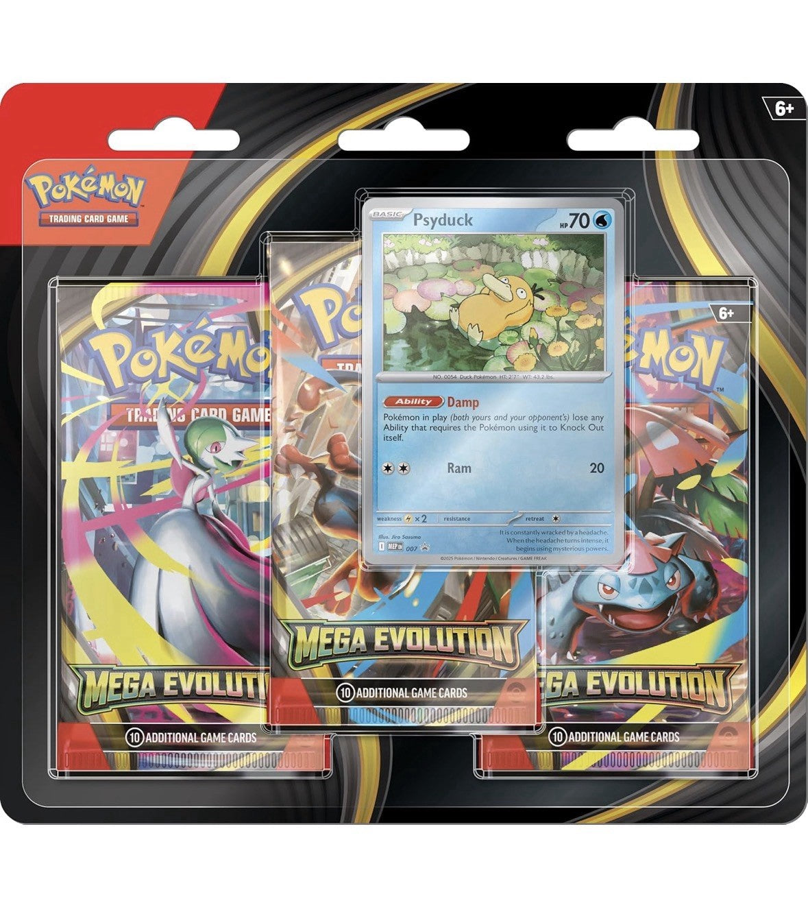 Pokemon Mega Evolutions 3 Pack Blister (Psyduck)