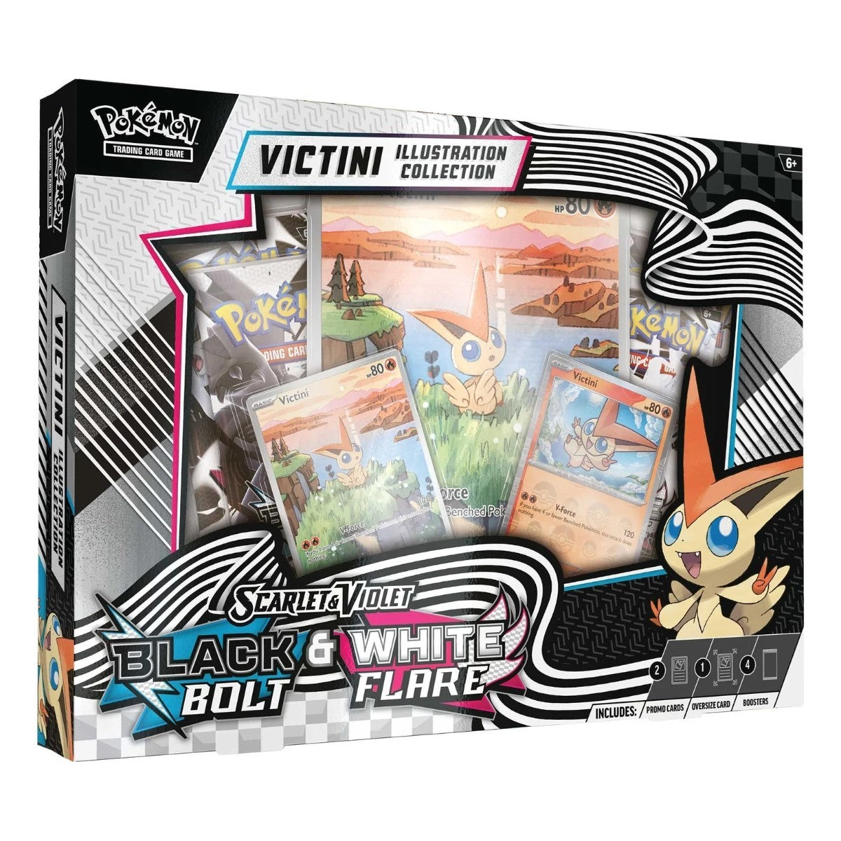 Pokemon TCG: Black Bolt and White Flare Victini Illustration Collection Box